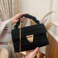 Crocheted T-Shirt Yarn Hand Bag - Black