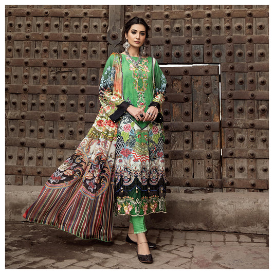 Morja by Gull Jee Embroidered Lawn Unstitched 3 Piece Dress - MJ2102A4