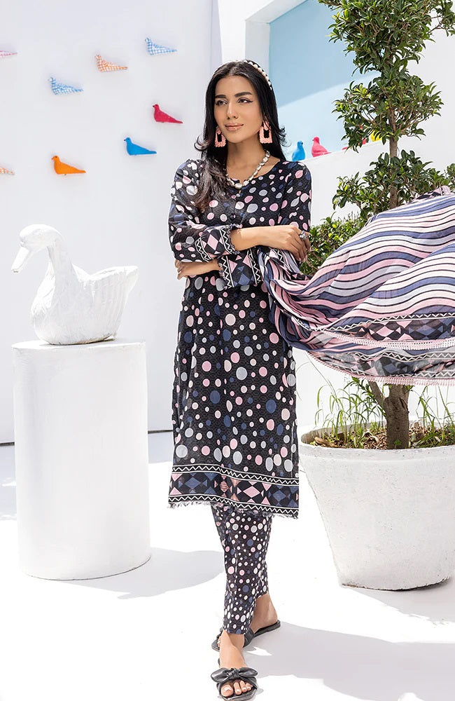 Coco Popup by Alzohaib Printed Lawn 3 piece Unstitched Suit - CPP2-23-04