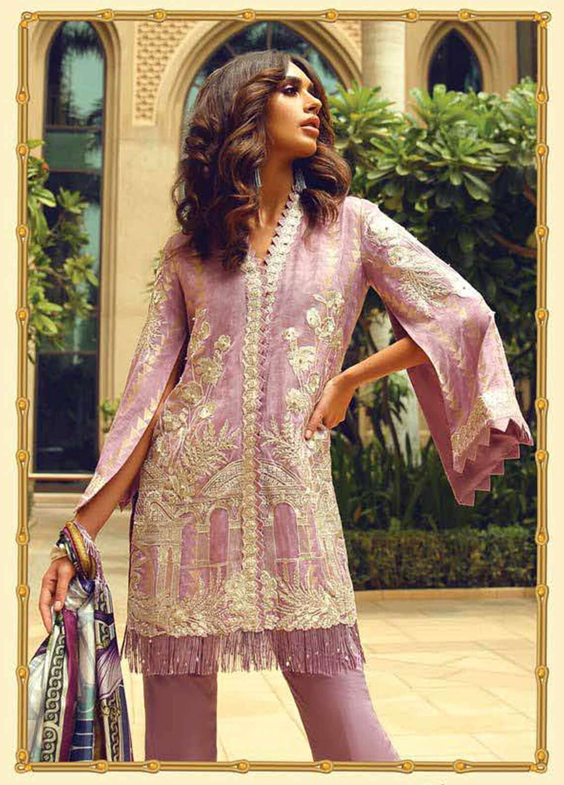 Faraz Manan Luxury Embroidered Jacquard Lawn Unstitched 3 Piece Suit – 04