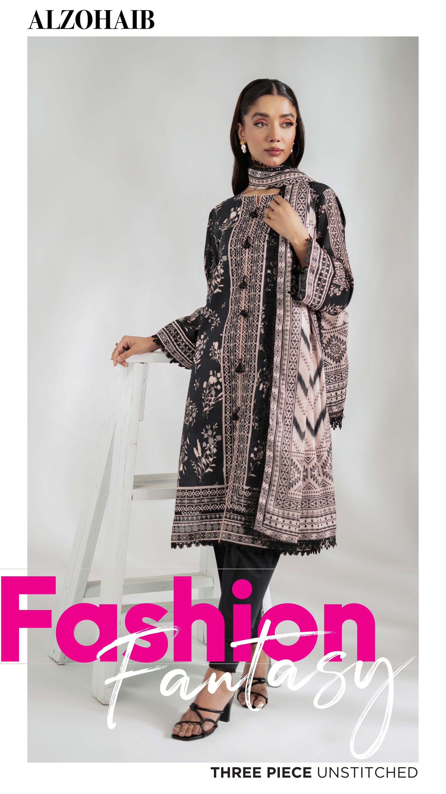 Colors by AlZohaib Textile Digital Printed 3 Piece Lawn Unstitched Dress - D04 Summer Collection
