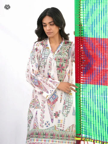 Mia digital Printed Lawn Unstitched 2 piece dress - GM2401A4