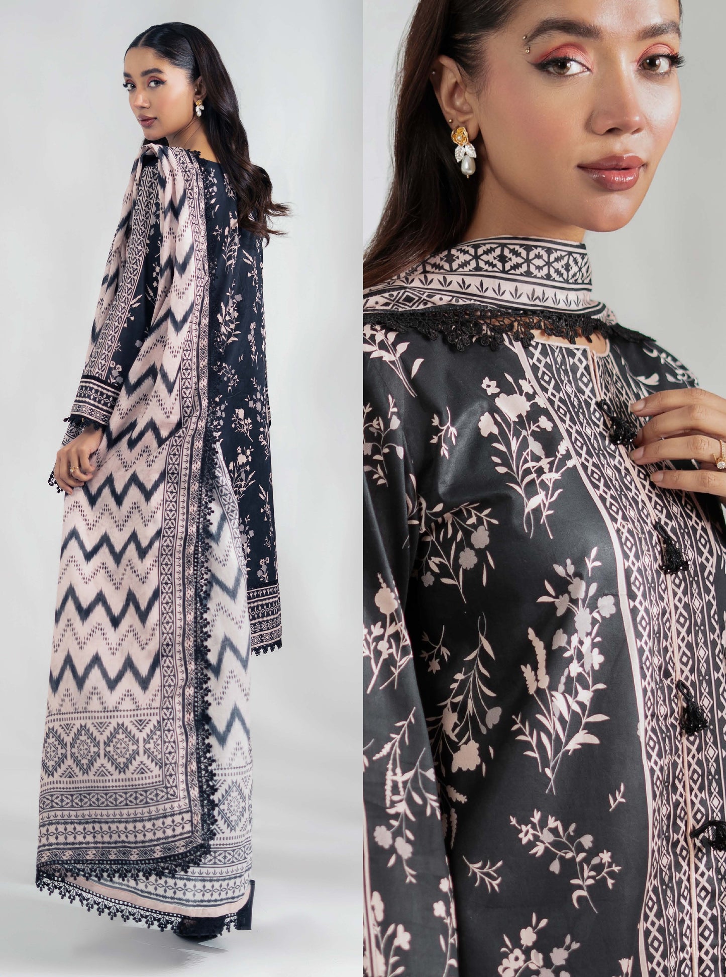 Colors by AlZohaib Textile Digital Printed 3 Piece Lawn Unstitched Dress - D04 Summer Collection