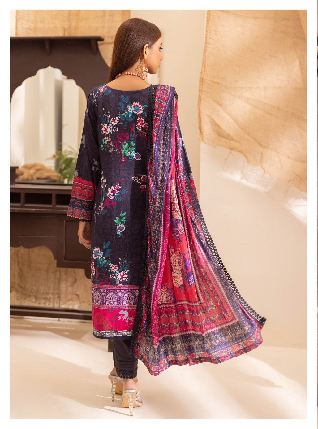 Colors by Al Zohaib Printed Lawn Suits Unstitched 3 Piece CSD-23-04 - Summer Collection