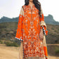 Zunuj Embroidered Cotton Net Unstitched 3 Piece Suit ZKCN - 04