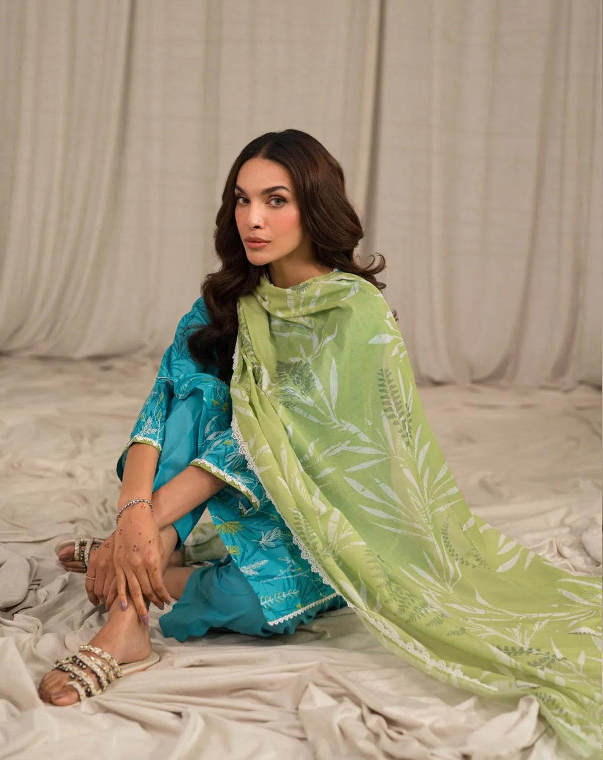 Sahar Printed Lawn Suits Unstitched 3 Piece SHR-S24-PL-V1-04 - Summer Collection