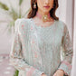 Emaan Adeel Net Embroidered 3 piece Unstitched Dress - LX 04