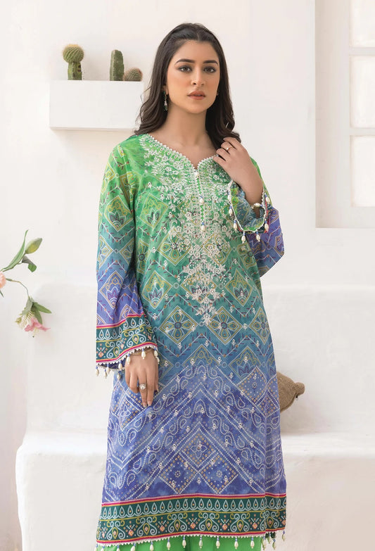 Adan Libas Chunri Embroidered Lawn 2 Piece Unstitched - ALC-02