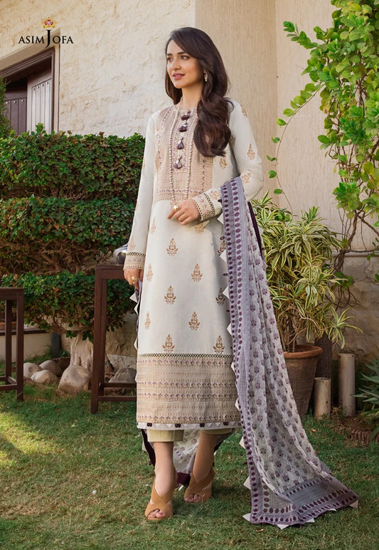 Rania by Asim Jofa Embroidered Lawn Suits Unstitched 2 Piece AJRP-05