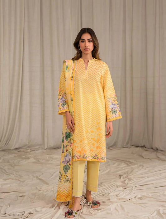 Sahar Printed Lawn Suits Unstitched 3 Piece SHR-S24-PL-V1-05 - Summer Collection