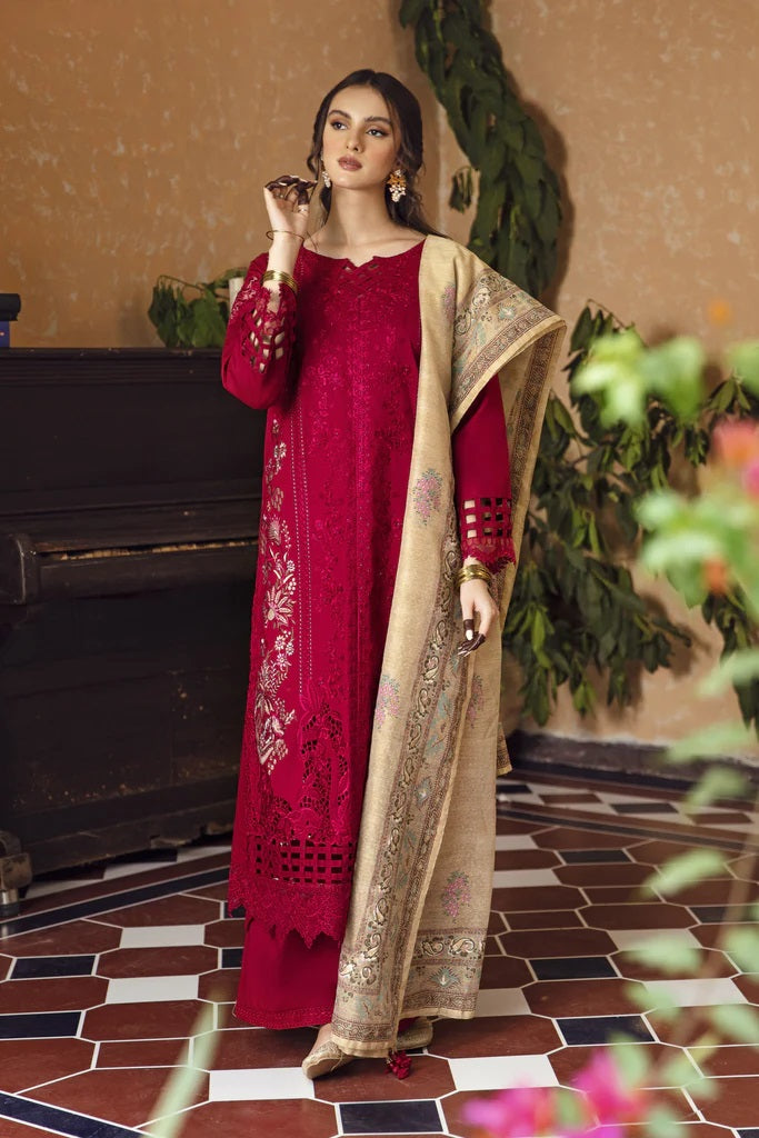 Meena Kumari By Aabyaan Embroidered Chikankari Lawn 3pc Suits Unstitched AB-05 Shaheen