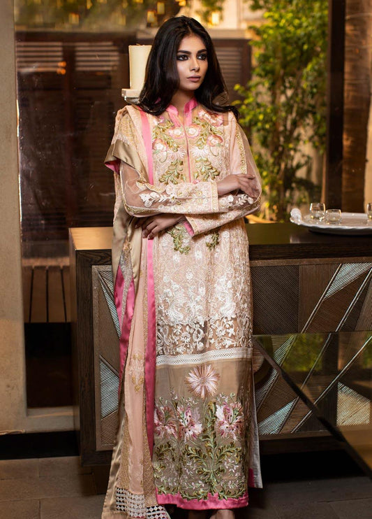 Zunuj Embroidered Chikankari Lawn Unstitched 3 Piece Suit ZCKL- 05