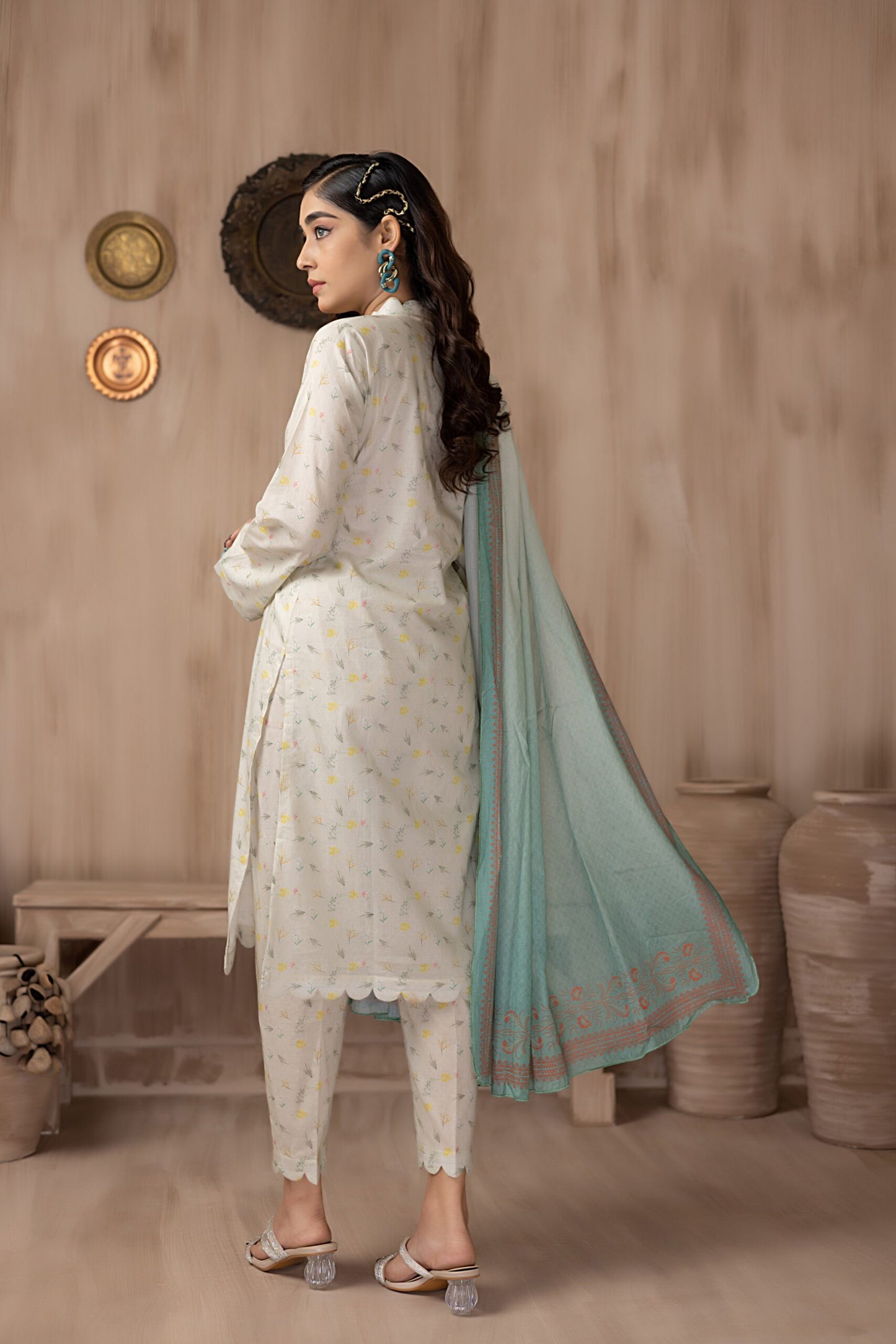 Identic Separate Mid Summer Printed Cotton 3 Piece Unstitched - ISMSC3 - 05