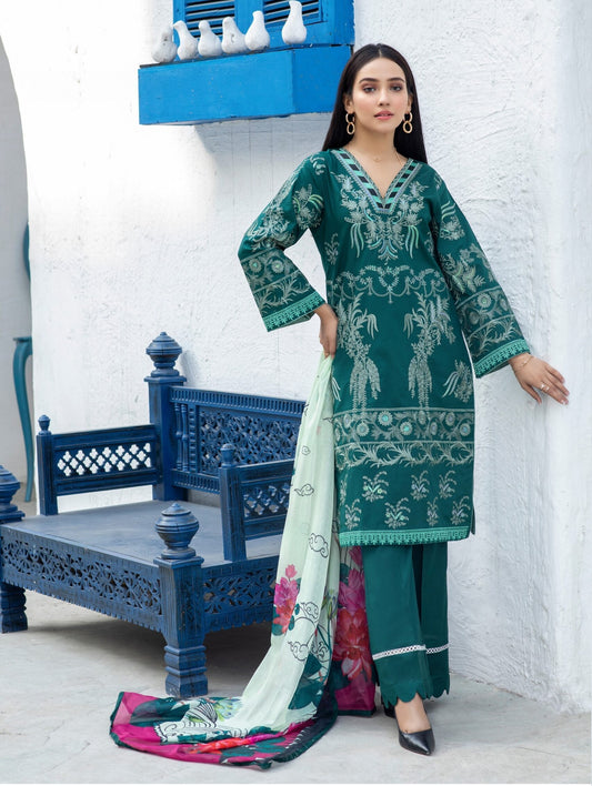 Kalyan by ZS Textiles Embroidered Chikankari Unstitched 3 Piece Suit - KC2 05 - Summer Collection