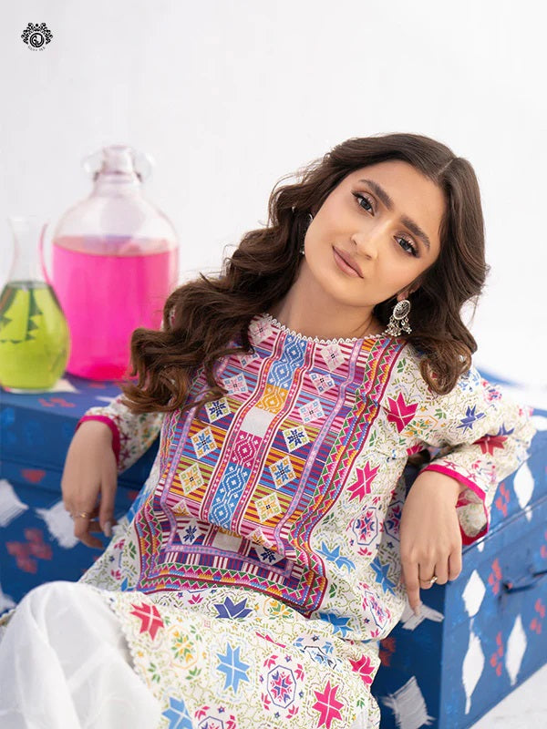 Mia digital Printed Lawn Unstitched 2 piece dress - GM2401A5