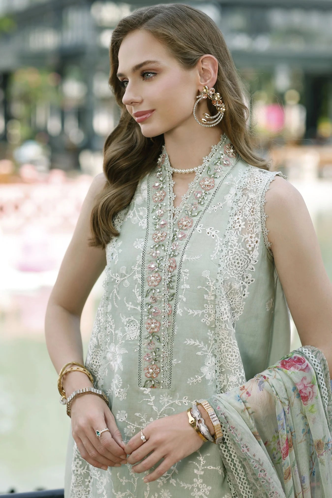 Noor By Saadia Asad Embroidered Lawn Suits Unstitched 3 Piece D05 - Sabeena