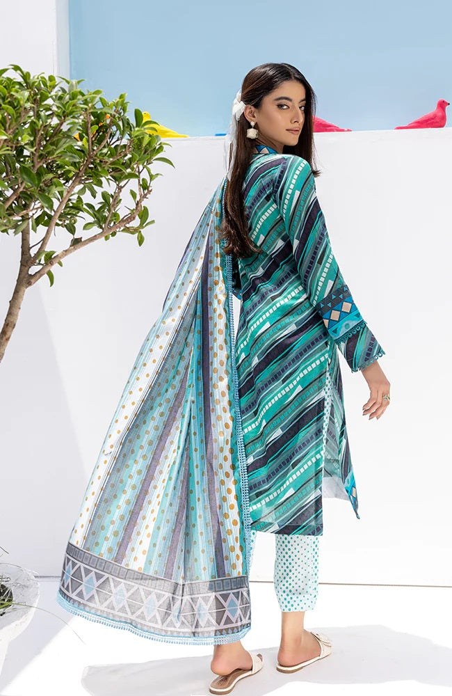 Coco Popup by Alzohaib Printed Lawn 3 piece Unstitched Suit - CPP2-23-05