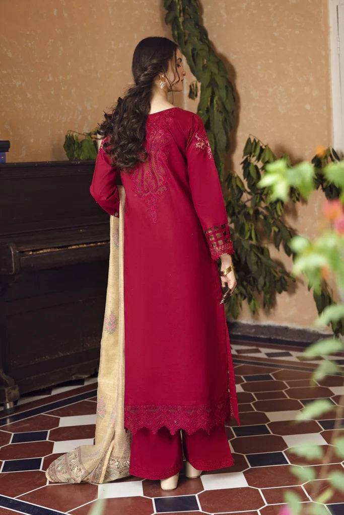 Meena Kumari By Aabyaan Embroidered Chikankari Lawn 3pc Suits Unstitched AB-05 Shaheen