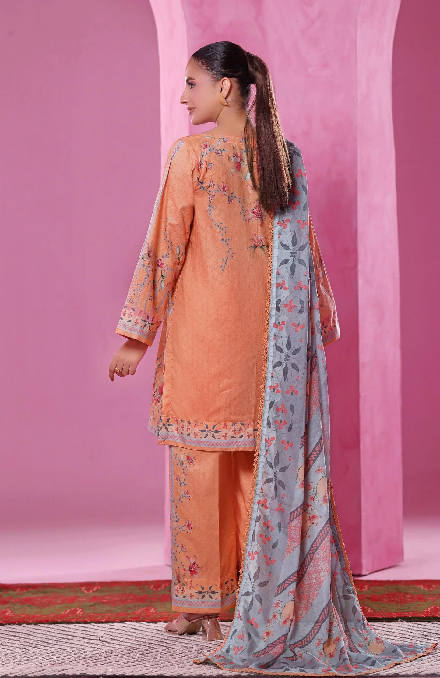 Coco Cords by Alzohaib Printed Cambric 3pc Dress Unstitched - CCC2-2505