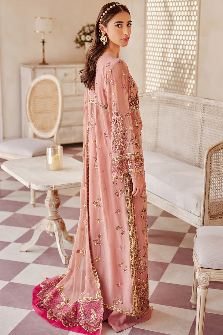 Emaan Adeel Embroidered Chiffon 3 piece Unstitched Dress - LX 05