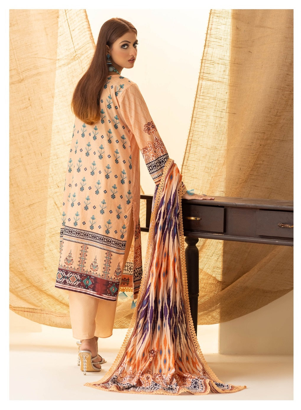 Colors by Al Zohaib Printed Lawn Suits Unstitched 3 Piece CSD-23-05-A - Summer Collection