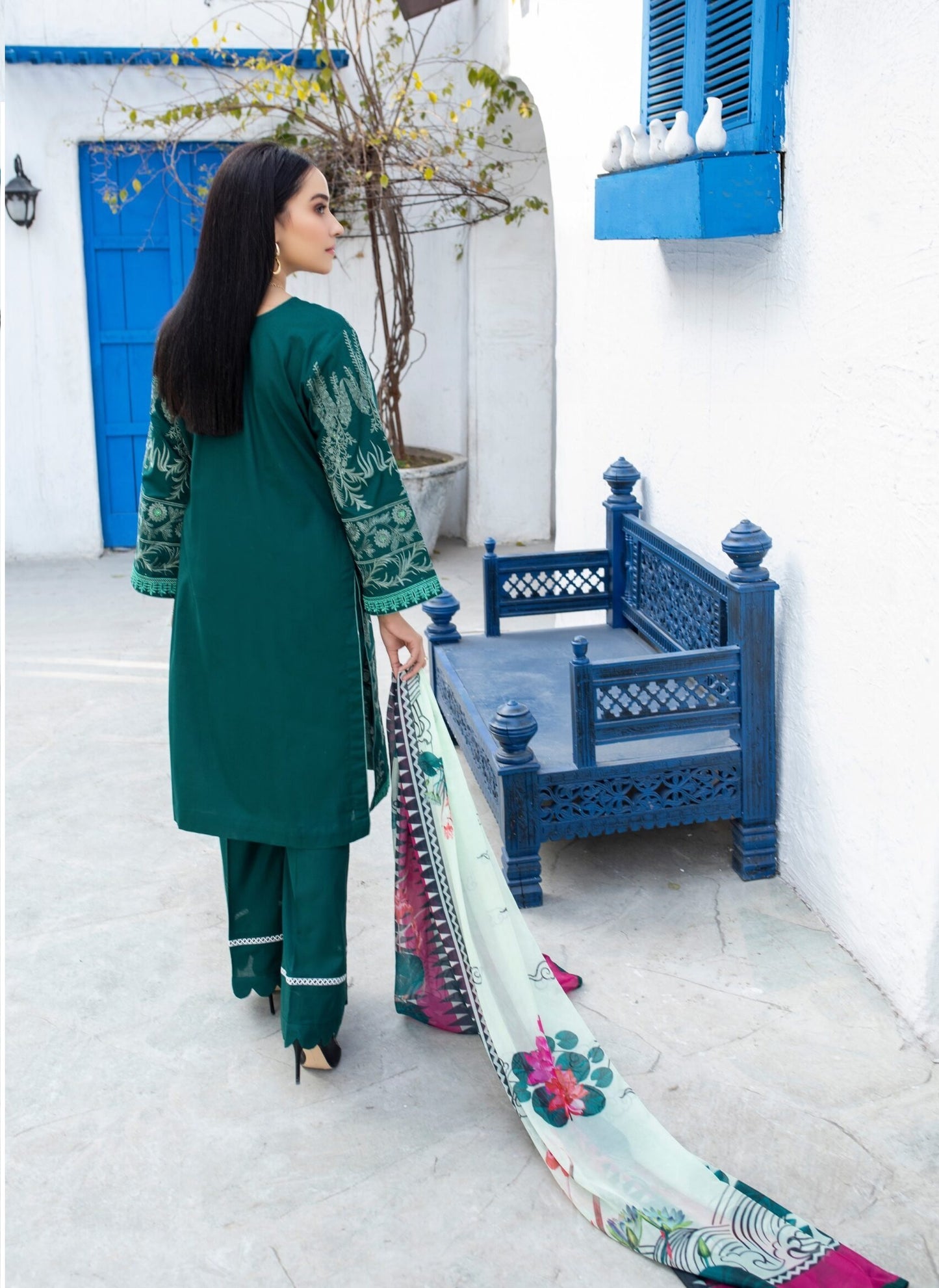 Kalyan by ZS Textiles Embroidered Chikankari Unstitched 3 Piece Suit - KC2 05 - Summer Collection