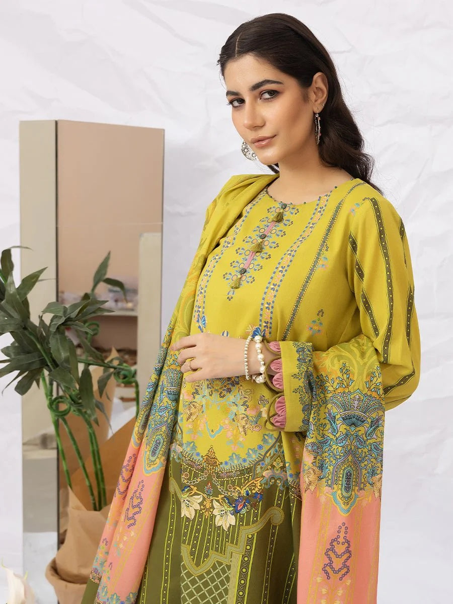 Aghaaz by Salitex Printed Lawn Dress 3 Piece Unstitched - UNS23AC005UT