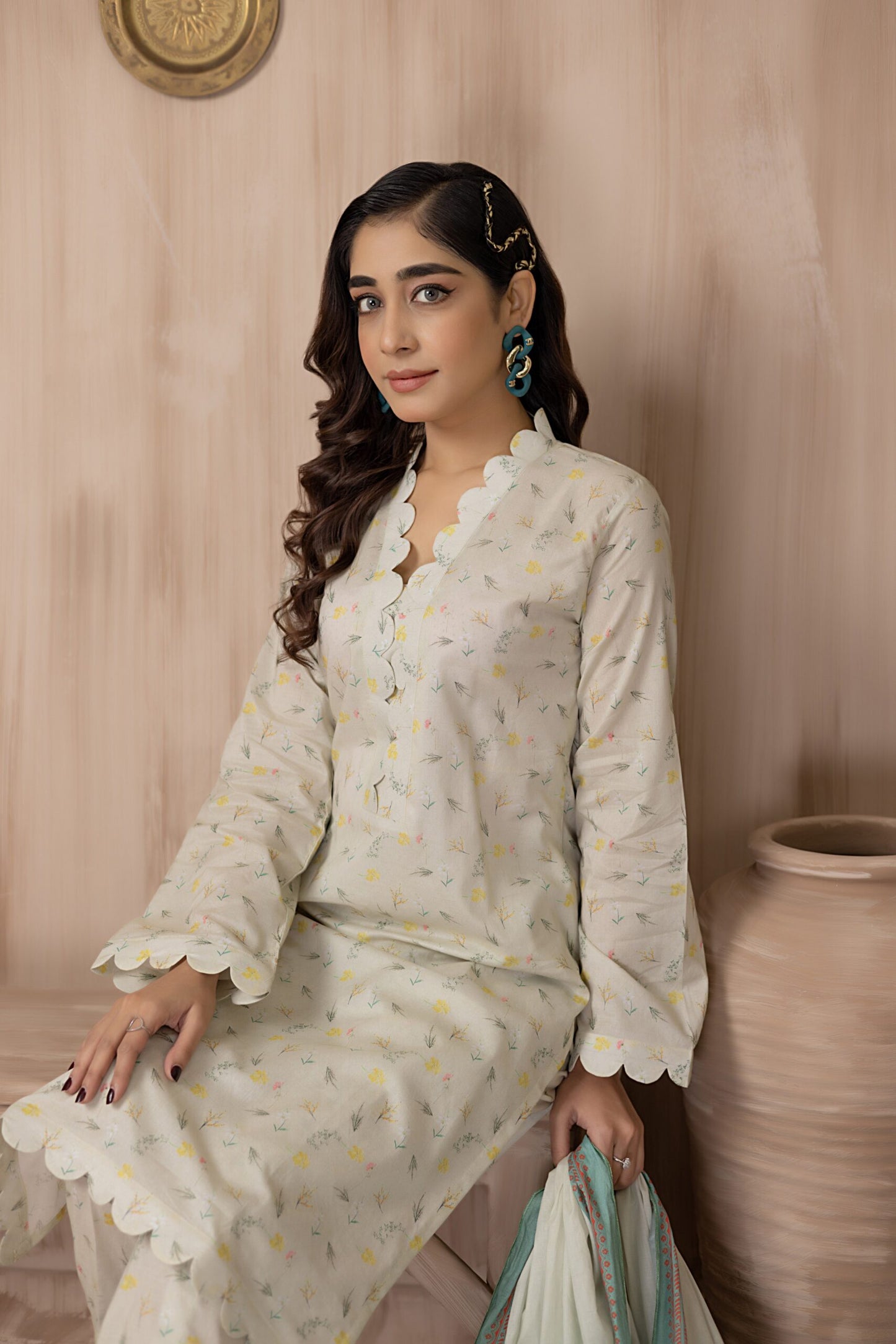 Identic Separate Mid Summer Printed Cotton 3 Piece Unstitched - ISMSC3 - 05