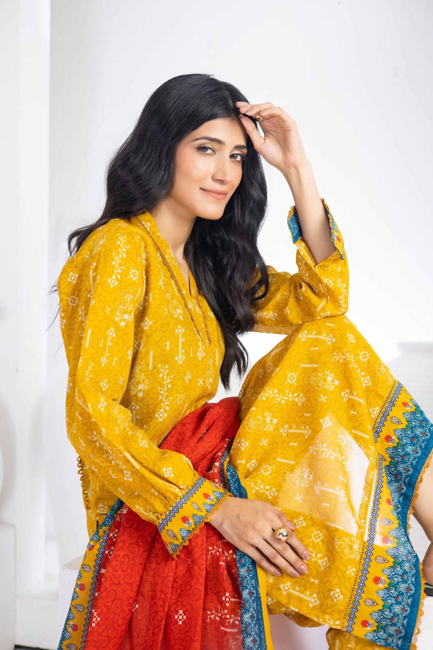 Identic Separates Printed Lawn 3 piece Unstitched dress - IDS-10-05 - Summer Collection