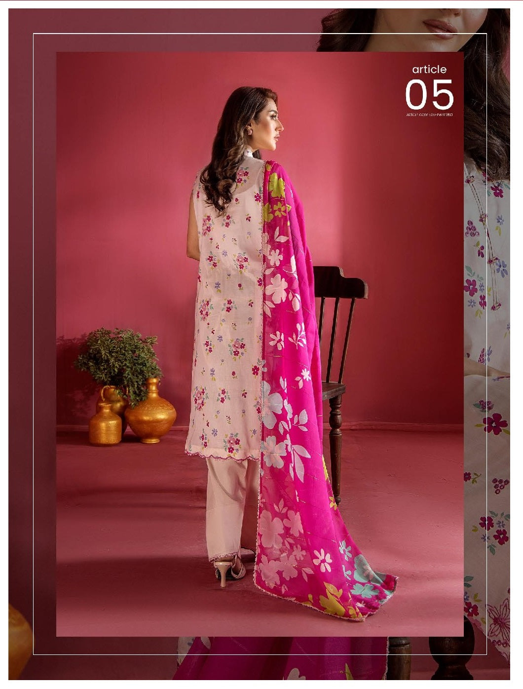 Evelyn by Gulljee Embroidered Lawn 3 piece Unstitched Dress - EVL3P2505