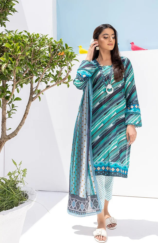 Coco Popup by Alzohaib Printed Lawn 3 piece Unstitched Suit - CPP2-23-05