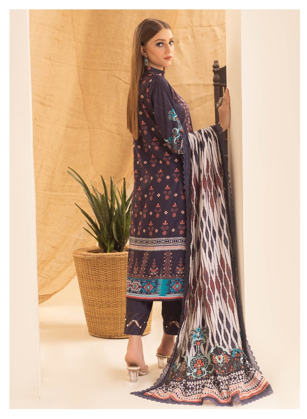 Colors by Al Zohaib Printed Lawn Suits Unstitched 3 Piece CSD-23-05-B - Summer Collection