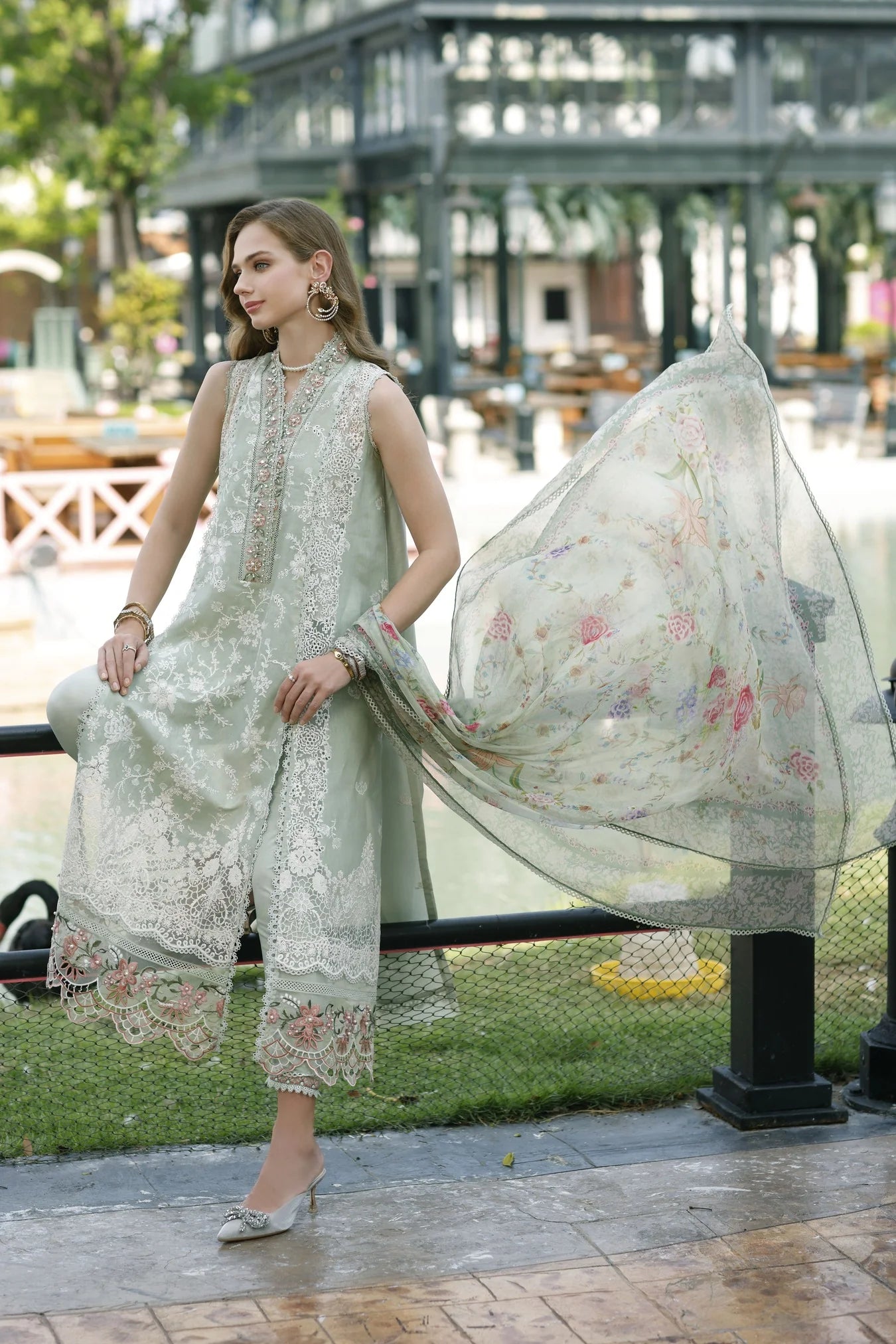 Noor By Saadia Asad Embroidered Lawn Suits Unstitched 3 Piece D05 - Sabeena