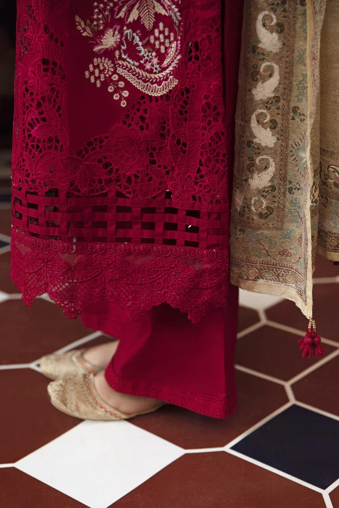Meena Kumari By Aabyaan Embroidered Chikankari Lawn 3pc Suits Unstitched AB-05 Shaheen