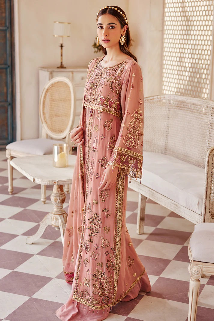 Emaan Adeel Embroidered Chiffon 3 piece Unstitched Dress - LX 05