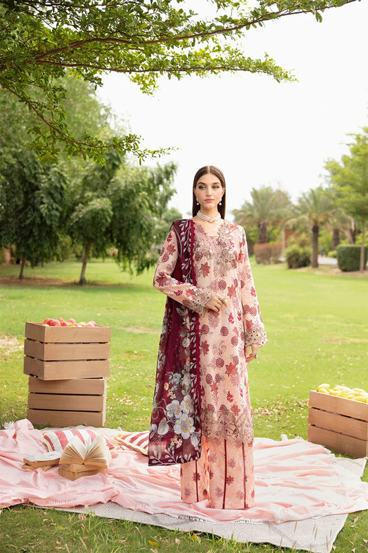 Rangrez by Ramsha Embroidered Lawn 3 piece Unstitched Dress - N605