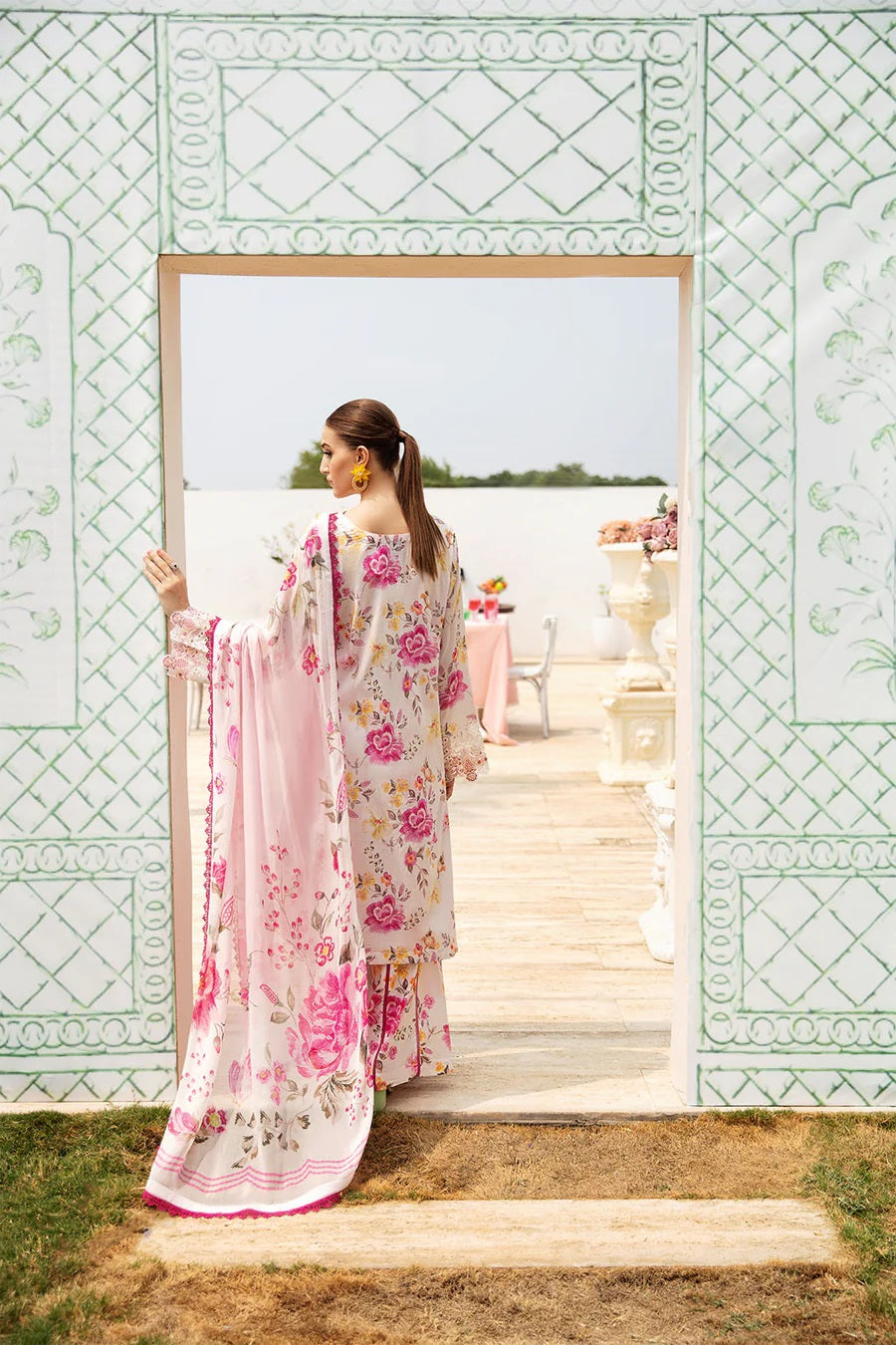 Rangrez by Ramsha Embroidered Lawn 3 piece Unstitched Dress - N608