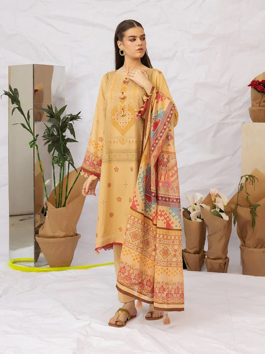 Aghaaz by Salitex Printed Lawn Dress 3 Piece Unstitched - UNS23AC006UT