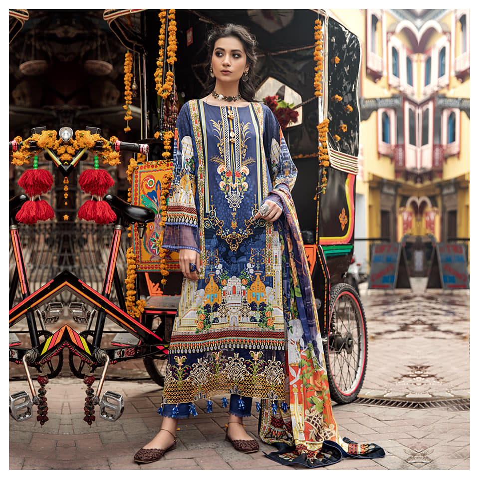 Morja by Gull Jee Embroidered Lawn Unstitched 3 Piece Dress - MJ2102A6