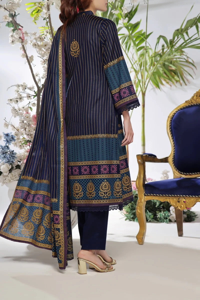 Daman By VS Textiles Printed Lawn Suits Unstitched 3 Piece VS24-D1 2906-A - Summer Collection