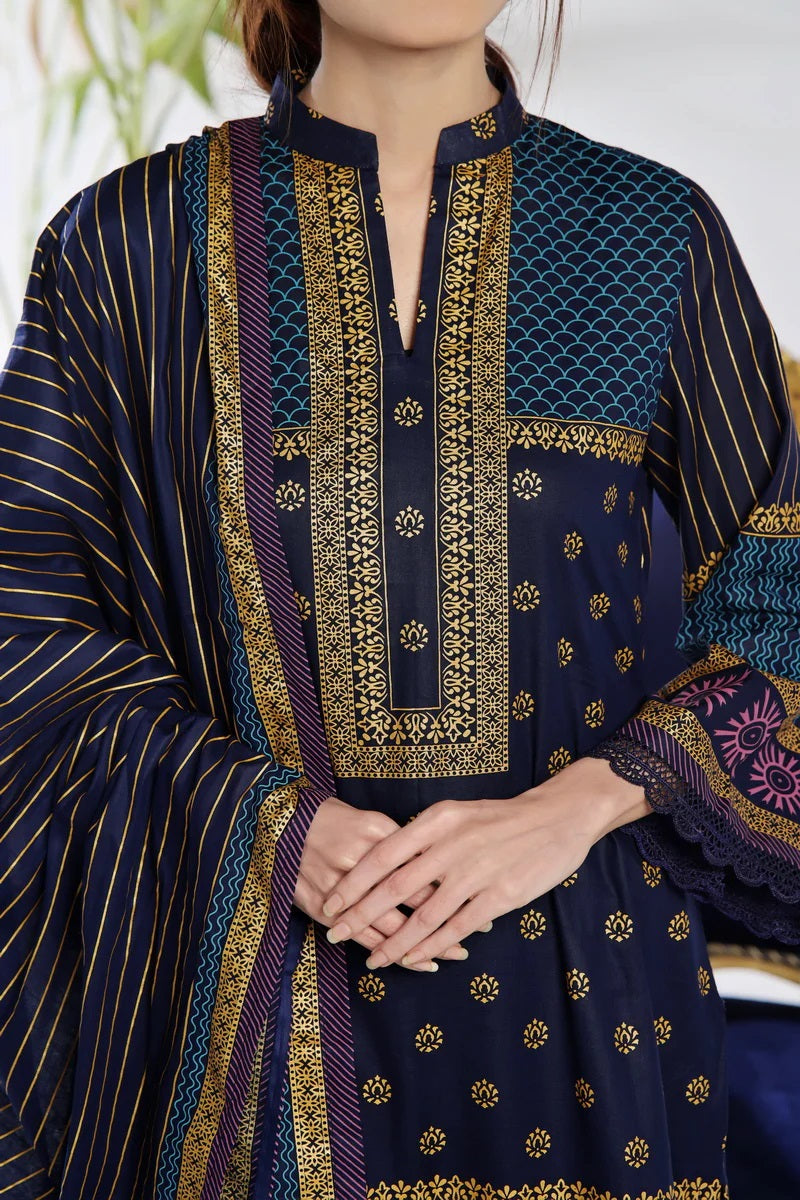 Daman By VS Textiles Printed Lawn Suits Unstitched 3 Piece VS24-D1 2906-A - Summer Collection