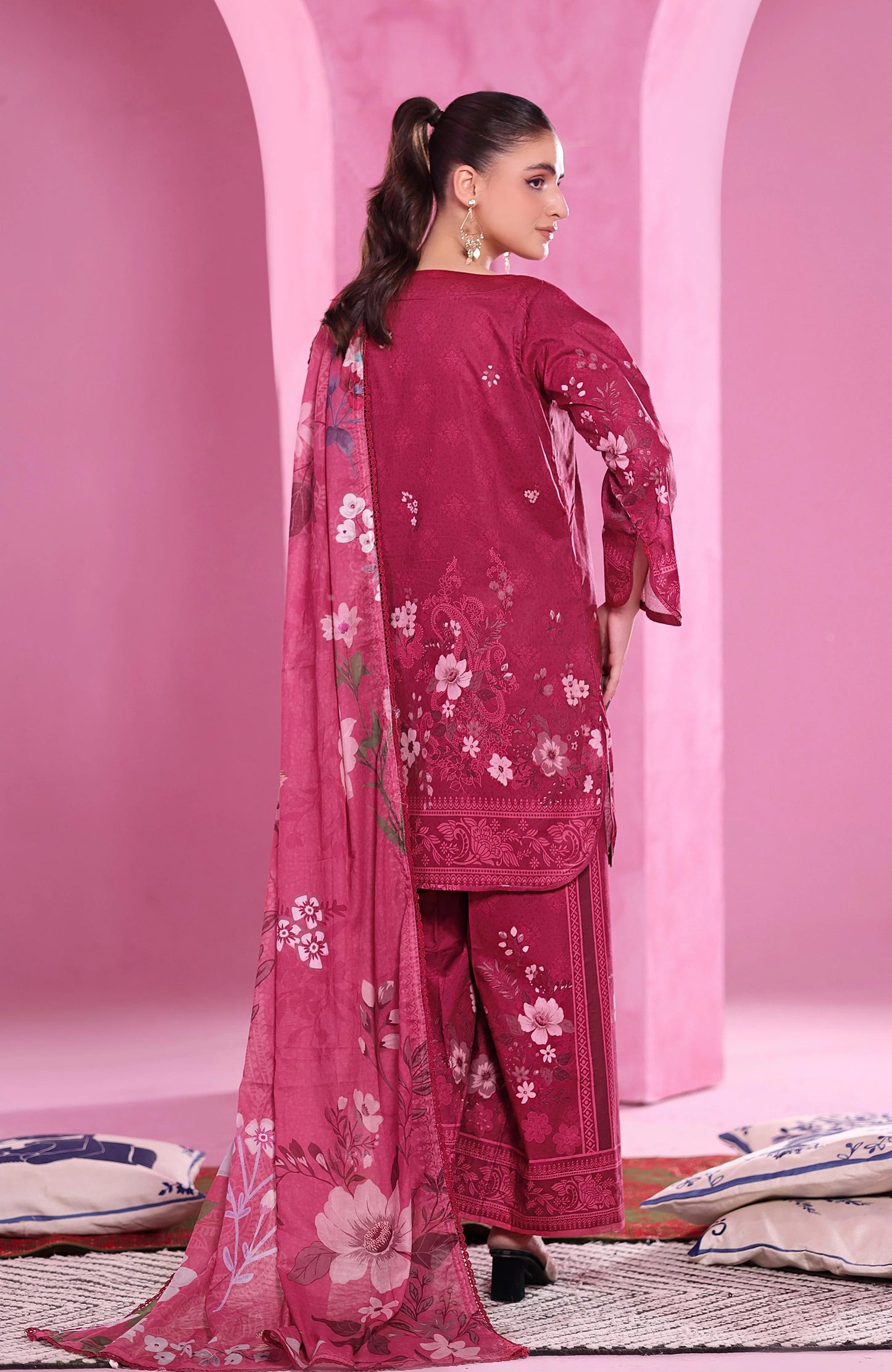 Coco Cords by Alzohaib Printed Cambric 3pc Dress Unstitched - CCC2-2506