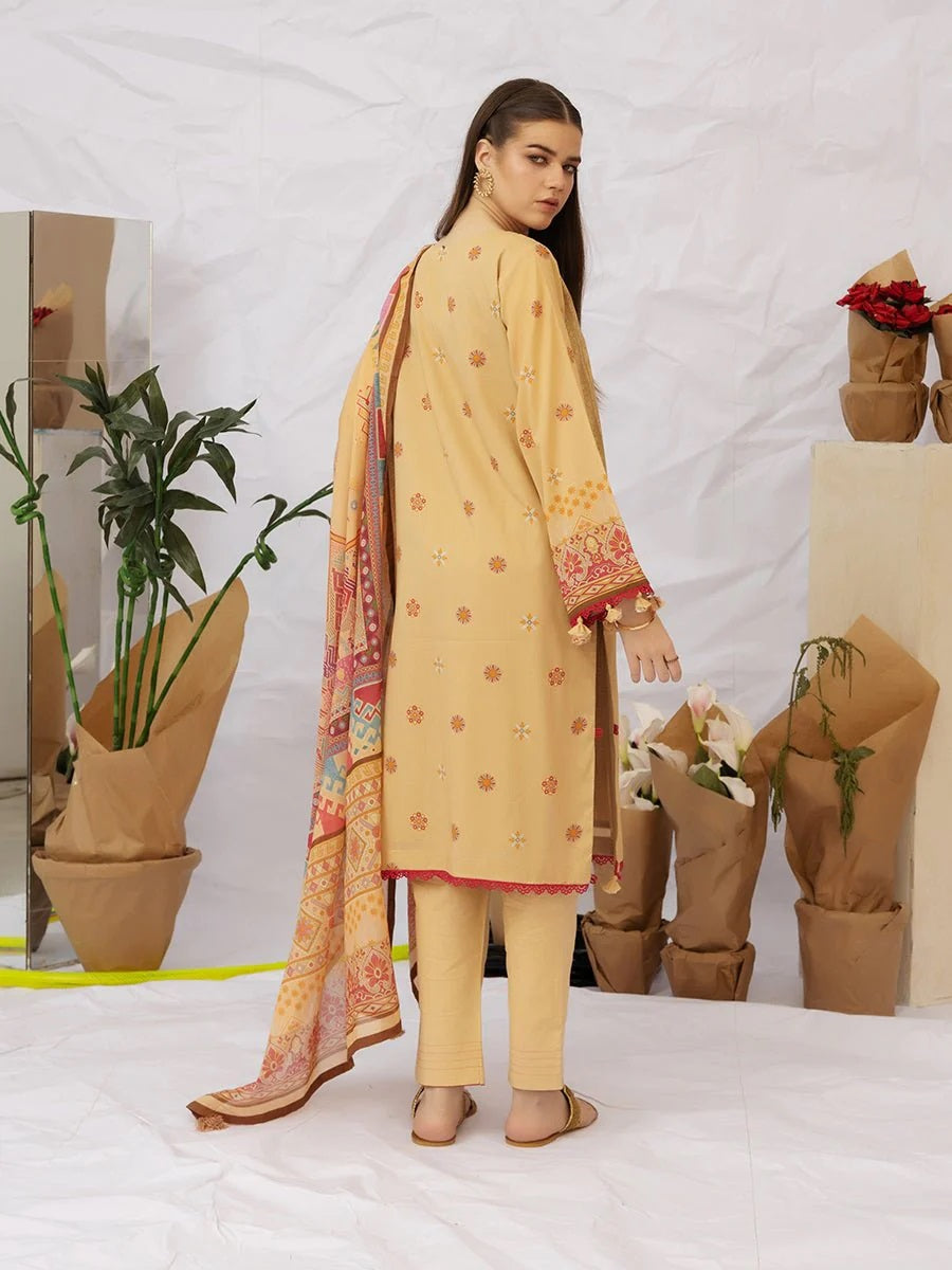 Aghaaz by Salitex Printed Lawn Dress 3 Piece Unstitched - UNS23AC006UT