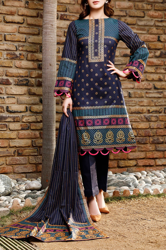 Daman By VS Textiles Printed Lawn Suits Unstitched 3 Piece VS24-D1 2906-A - Summer Collection