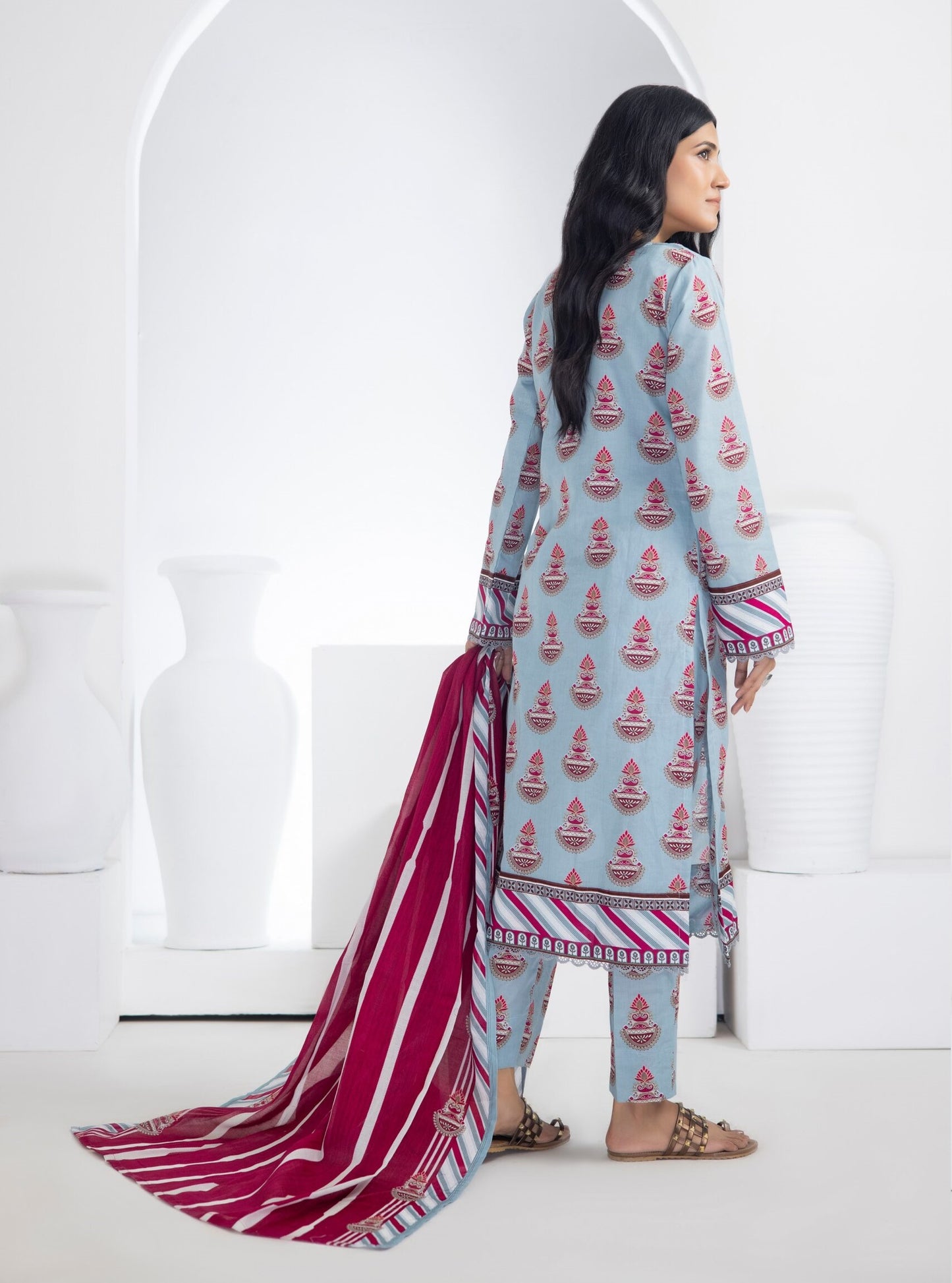 Identic Separates Printed Lawn 3 piece Unstitched dress - IDS-10-06 - Summer Collection