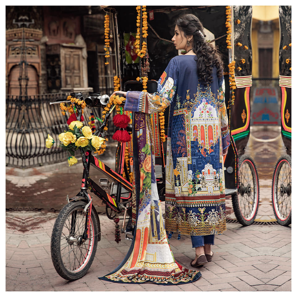 Morja by Gull Jee Embroidered Lawn Unstitched 3 Piece Dress - MJ2102A6