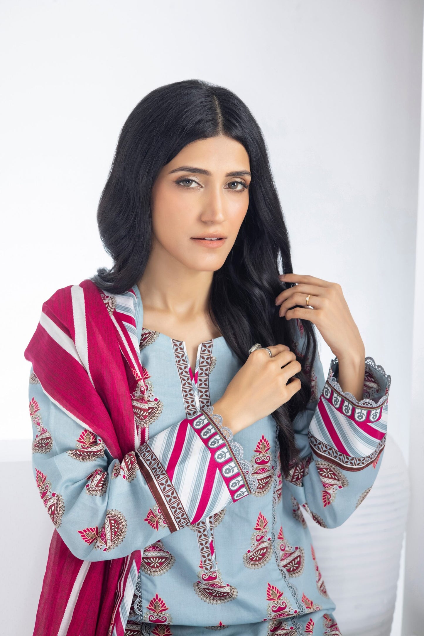 Identic Separates Printed Lawn 3 piece Unstitched dress - IDS-10-06 - Summer Collection