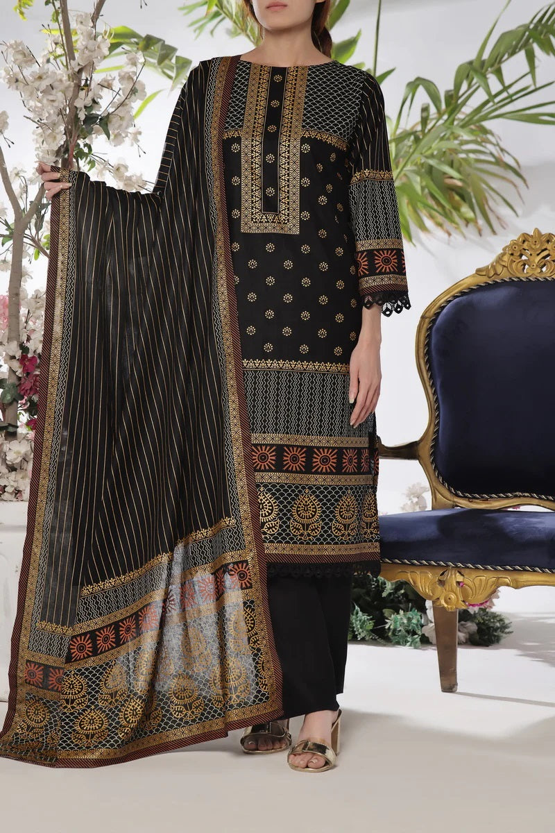 Daman By VS Textiles Printed Lawn Suits Unstitched 3 Piece VS24-D1 2906-B - Summer Collection