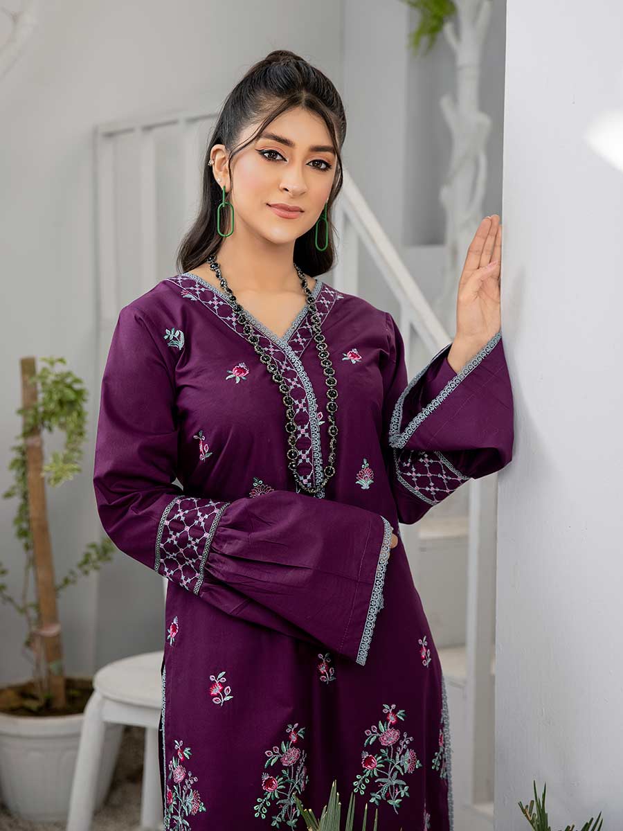 Nisha by Aalaya Embroidered Lawn Unstitched Shirt NEK2- D06