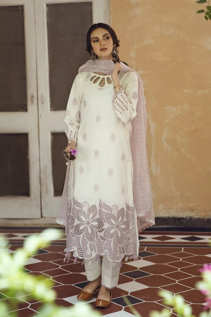 Meena Kumari By Aabyaan Embroidered Chikankari Lawn 3pc Suits Unstitched AB-06 Mehrunissa